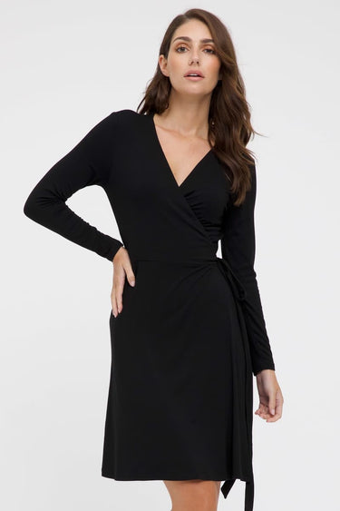Organic Bamboo Long Sleeve Nursing Wrap Dress